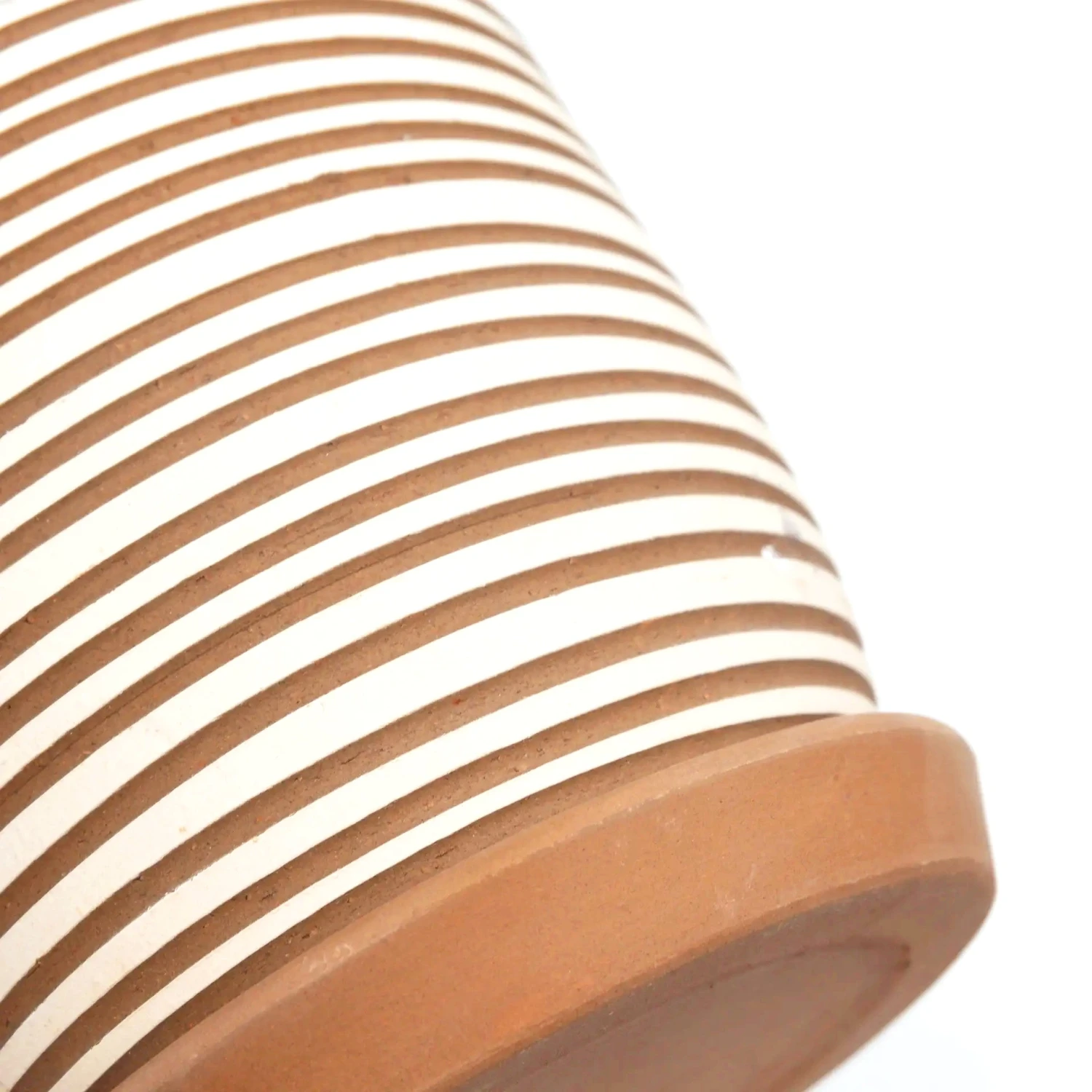 Clay White Stripes Pattern Pot - Image 10
