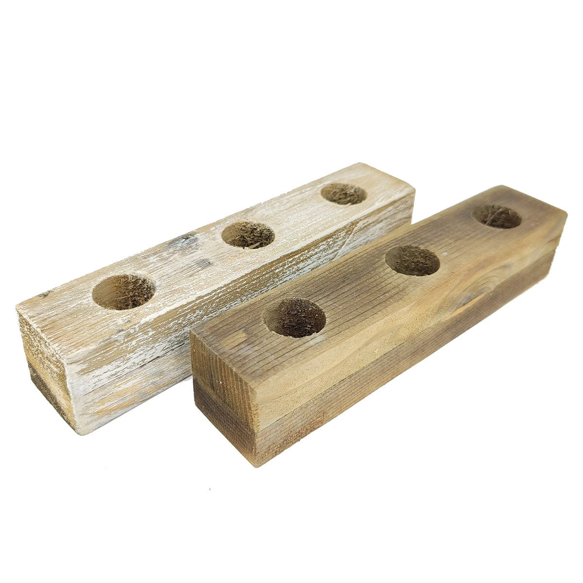 Brown 3-Hole Wooden Airplants Holder - Image 2