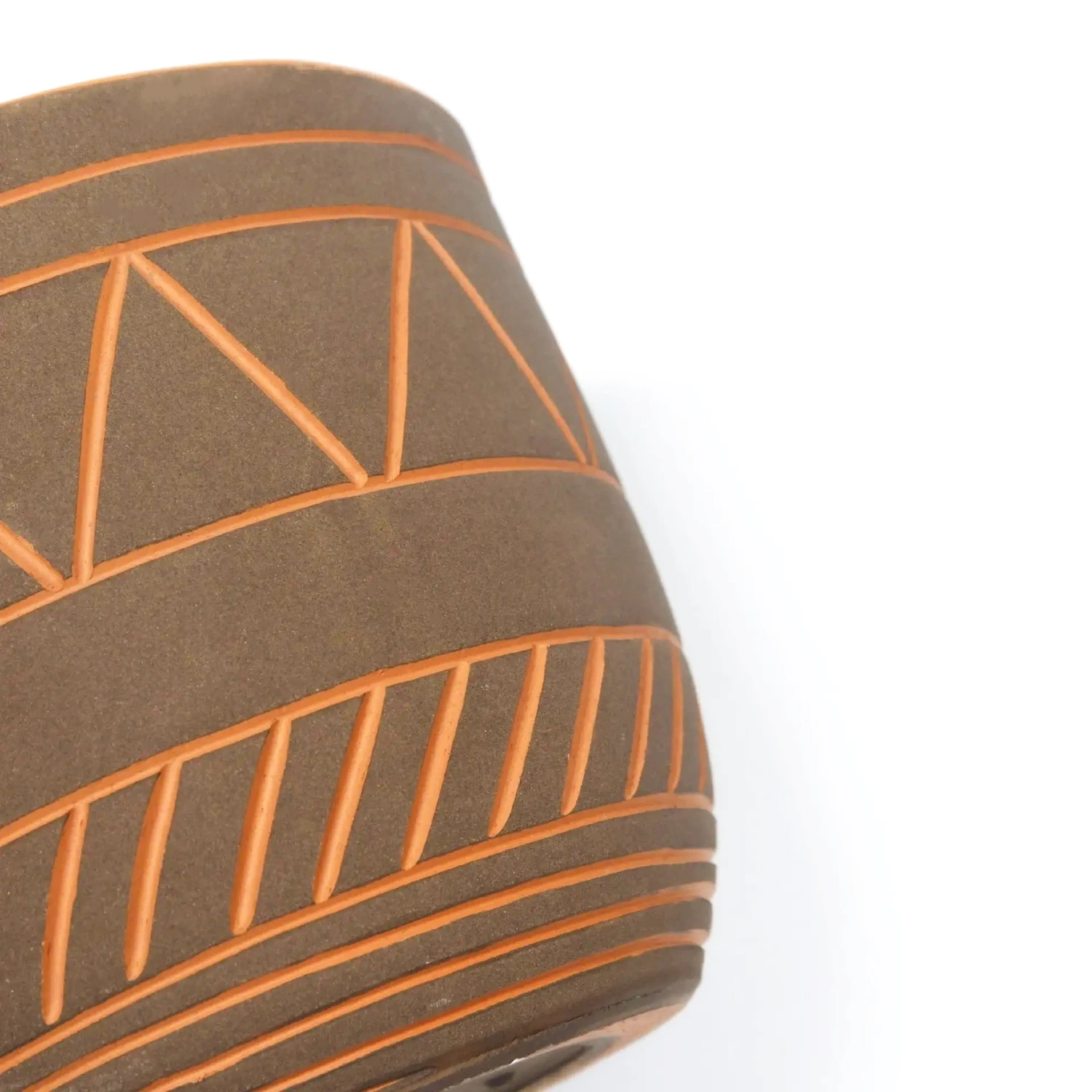 5.5 Inch Black-Clay Color Geometric Pattern Pot - Image 11