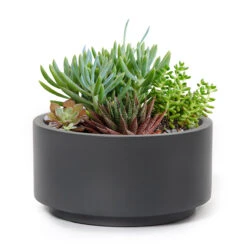8.75 Inch Charcoal Fiberstone Ceramic Pot