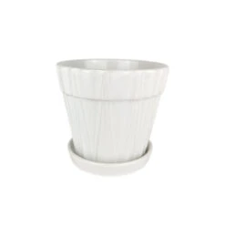 5.5 Inch Decorative Ceramic Pot With Saucer