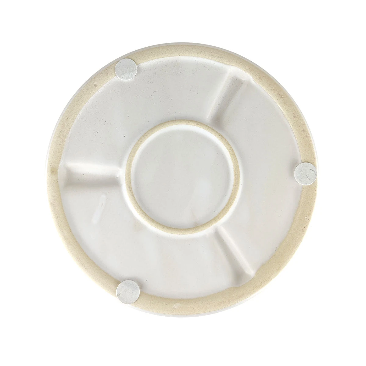 White Porcelain Cylinder Pot With Saucer - Image 2