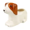 Brown And White Dog Pot