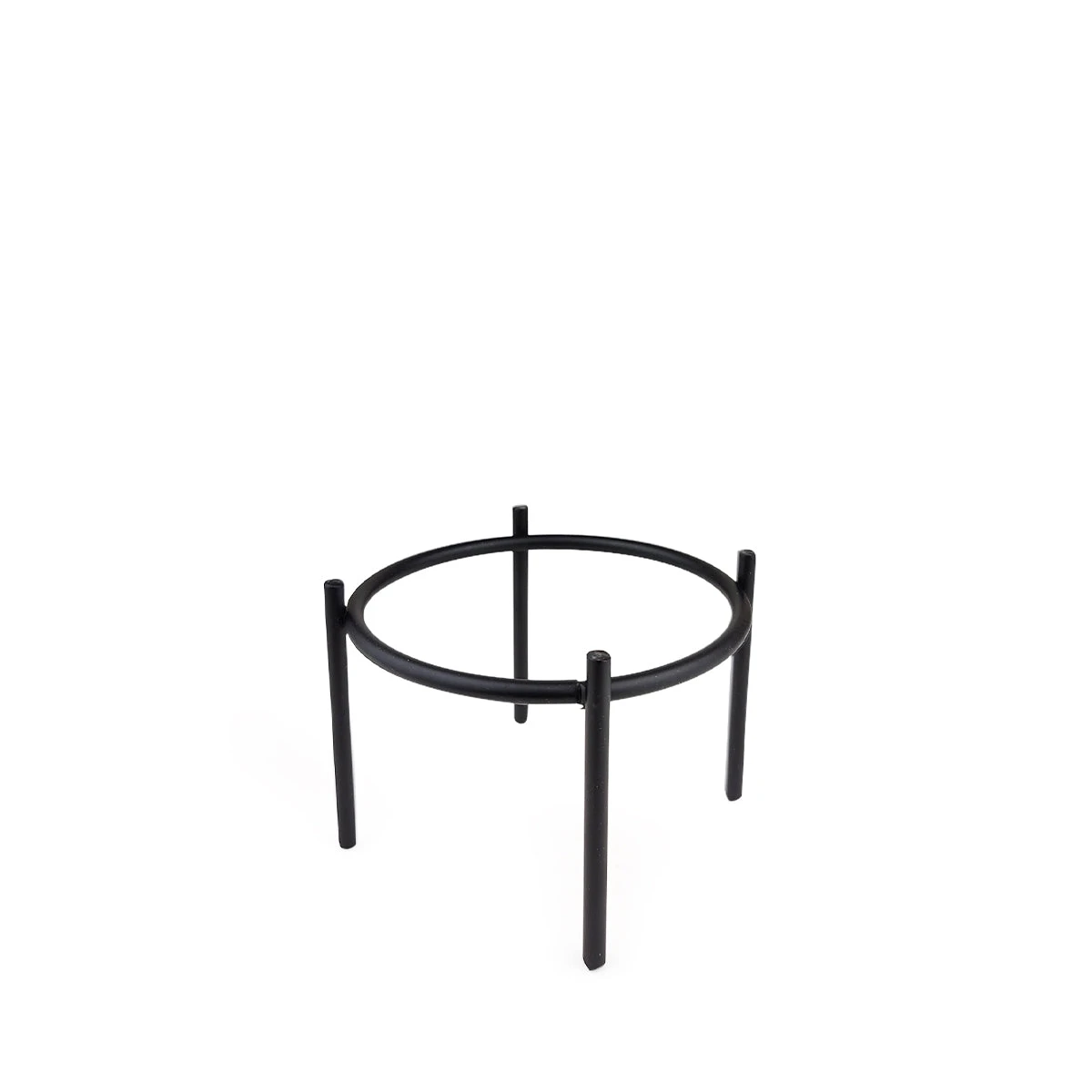 4 Inch Solid White Ceramic Planter With Metal Stand - Image 12